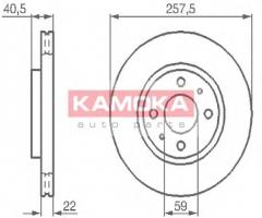 Kamoka 1031524 tarcza hamulc. fiat stilo 01-, alfa romeo mito (955)