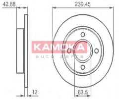Kamoka 1031690 tarcza hamulc. ford fiesta 95-00, ford fiesta iv (ja_, jb_)