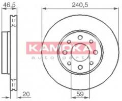 Kamoka 1031776 tarcza hamulc. fiat palio 97-, fiat palio (178bx)