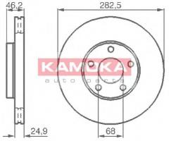 Kamoka 1032028 tarcza hamulc. vw passat 96-98, vw passat (3b2)