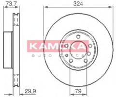 Kamoka 1032130 tarcza hamulc. bmw 5 e39 95-03, bmw 5 (e39)