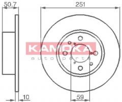 Kamoka 1032132 tarcza hamulc. bmw 3 e46 98-05, bmw 3 (e46)