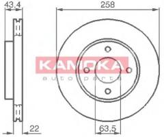 Kamoka 1032144 tarcza hamulc. ford focus 98-04, ford fiesta iv (ja_, jb_)