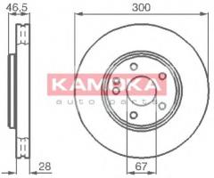Kamoka 1032272 tarcza hamulc. mercedes w210 e-klasa 95-02, chrysler crossfire
