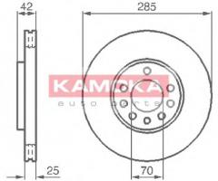 Kamoka 1032382 tarcza hamulc. opel vectra c 02-, opel vectra c, saab 9-3 (ys3f)