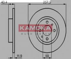Kamoka 103282 tarcza hamulc. fiat brava,bravo,marea, alfa romeo 155 (167), fiat tipo (160)