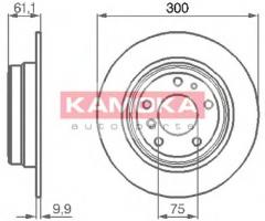 Kamoka 103442 tarcza hamulc. bmw 5 e34 88-95 tył, bmw 5 (e34)