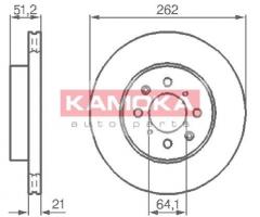 Kamoka 103656 tarcza hamulcowe opel vectra a 91-95 przód, opel vectra a (86_, 87_)