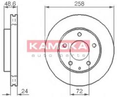 Kamoka 103992 tarcza hamulc. mazda 626 91-02, ford usa probe ii (ecp), mazda mx-6 (ge)