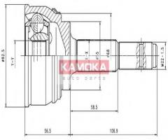 Kamoka 6542 przegub napędowy zew. nissan almera 95-00, nissan sunny iii (n14)