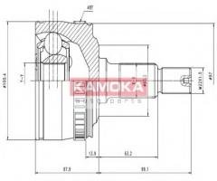 Kamoka 7046 przegub napędowy zew. mercedes vito 99-03, mercedes-benz klasa v (638/2)
