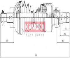 Kamoka ct1138916a półoś napędowa citroen jumper 94-02 p, citroËn jumper autobus (230p)