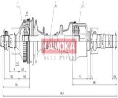 Kamoka ct1138925a półoś napędowa peugeot partner 96- p, citroËn zx (n2)