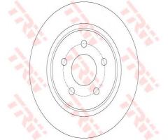 Trw df6150 tarcza hamulc. ford c-max  10- tył, ford c-max ii