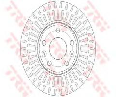 Trw df6184 tarcza hamulc. renault laguna  08-, renault megane iii hatchback (bz0_)