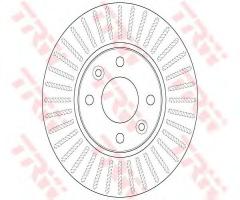 Trw df6186 tarcza hamulc. dacia dokker  12- przód, dacia lodgy