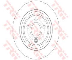 Trw df6187 tarcza hamulc. volvo s80 ii  06- tył, volvo v60