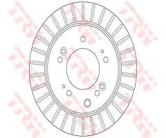Trw df6191s tarcza hamulc. kia sorento  06- tył, kia sorento i (jc)