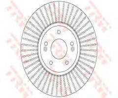 Trw df6222 tarcza hamulc. hyundai santa fe ii  06- przód, hyundai santa fÉ ii (cm)