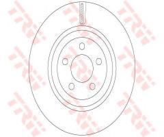 Trw df6244s tarcza hamulc. chrysler 300c  04-12, chrysler 300 c (lx), lancia thema (lx)