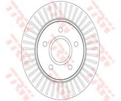 Trw df6253s tarcza hamulc. chrysler grand voyager  07-, chrysler grand voyager v (rt), dodge journey