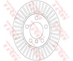 Trw df6255 tarcza hamulc. bmw 1 f20  11- przód, bmw 1 (f20)
