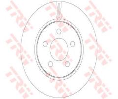 Trw df6264 tarcza hamulc. dodge nitro  07- przód, dodge nitro, jeep compass (mk49)