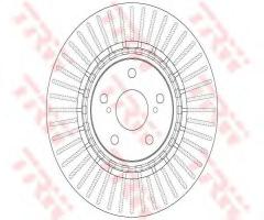 Trw df6265 tarcza hamulc. toyota rav 4 iv  12- przód, lexus rx (gyl1_, ggl15, agl10)