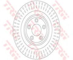 Trw df6295 tarcza hamulc. jaguar xk  06- tył, jaguar xf (_j05_, cc9)