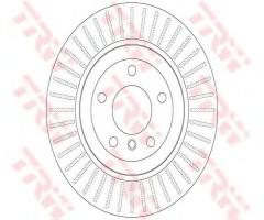 Trw df6299 tarcza hamulc. bmw 5 e60,61  05-10 tył wen   x, bmw 5 (e60)