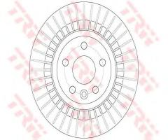 Trw df6308 tarcza hamulc. volvo xc60  08- tył, volvo xc60