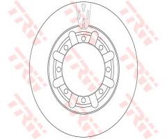 Trw df6335s tarcza hamulc. renault mascott  99- tył, renault master ii nadwozie pełne (fd)