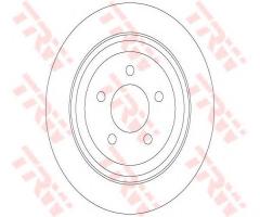 Trw df6341 tarcza hamulc. dodge nitro  07- tył, dodge nitro, jeep cherokee (kk)