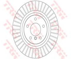 Trw df6352s tarcza hamulc. bmw x3 f25  10- tył, bmw x3 (f25)