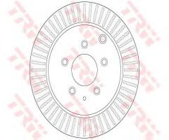 Trw df6385 tarcza hamulc. mazda cx-7  07- tył, mazda cx-7 (er)