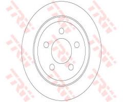 Trw df6386 tarcza hamulc. jeep cherokee  01-08 tył, jeep wrangler ii (tj)