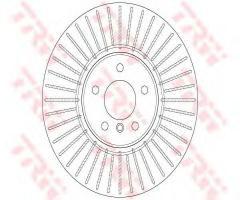 Trw df6408s tarcza hamulc. bmw x5 e70  07-, bmw x5 (e70)