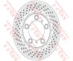 Trw df6413s tarcza hamulc. porsche boxster  04-09 lp, porsche boxster (987)