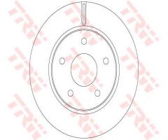 Trw df6415 tarcza hamulc. chrysler grand voyager  07- przód, chrysler grand voyager v (rt)