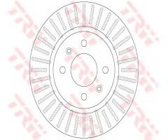 Trw df6431 tarcza hamulc. hyundai i20  08- przód, hyundai i20 (pb, pbt)