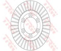 Trw df6487 tarcza hamulc. mazda b-seria  96-, mazda b-serie (uf)