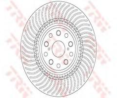Trw df6488s tarcza hamulc. lexus ls460  06- prawy przód, lexus ls (uvf4_, usf4_)