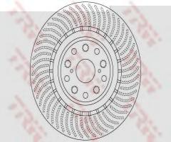 Trw df6489s tarcza hamulc. lexus ls460  06- lewy przód, lexus ls (uvf4_, usf4_)