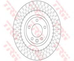 Trw df6528s tarcza hamulc. landrover range rover sport  13- t, land rover range rover iv (lg)