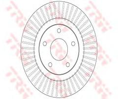 Trw df6533 tarcza hamulc. nissan juke  10- przód, nissan juke (f15)