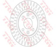 Trw df6534 tarcza hamulc. dacia logan ii  12- przód, dacia sandero ii, renault clio iv
