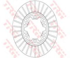 Trw df6630 tarcza hamulc. mazda e-seria  88-03 przód, mazda e-serie nadwozie pełne (sr2)