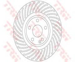 Trw df6631 tarcza hamulc. mercedes w176 a-klasa  12- przód, mercedes-benz cla coupe (c117)