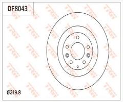 Trw df8043 tarcza hamulc. mazda cx-9  07- przód, mazda cx-7 (er)
