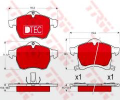 Trw gdb1350dte klocki hamulc. opel astra g, zafira, chevrolet corsa sedan